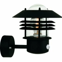 Luminaires Nordlux Applique murale d'extérieur Nordlux VEJERS Noir, 1 lumière, Détecteur de mouvement