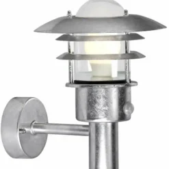 Luminaires Nordlux Applique murale d'extérieur Nordlux LÃNSTRUP Zingué, 1 lumière, Détecteur de mouvement