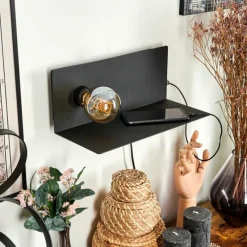 hofstein Applique murale Diamoukope Noir, 1 lumière