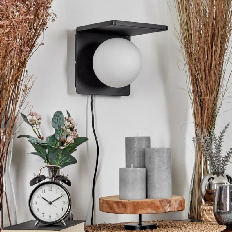 hofstein Applique murale Diamoukope Noir, 1 lumière