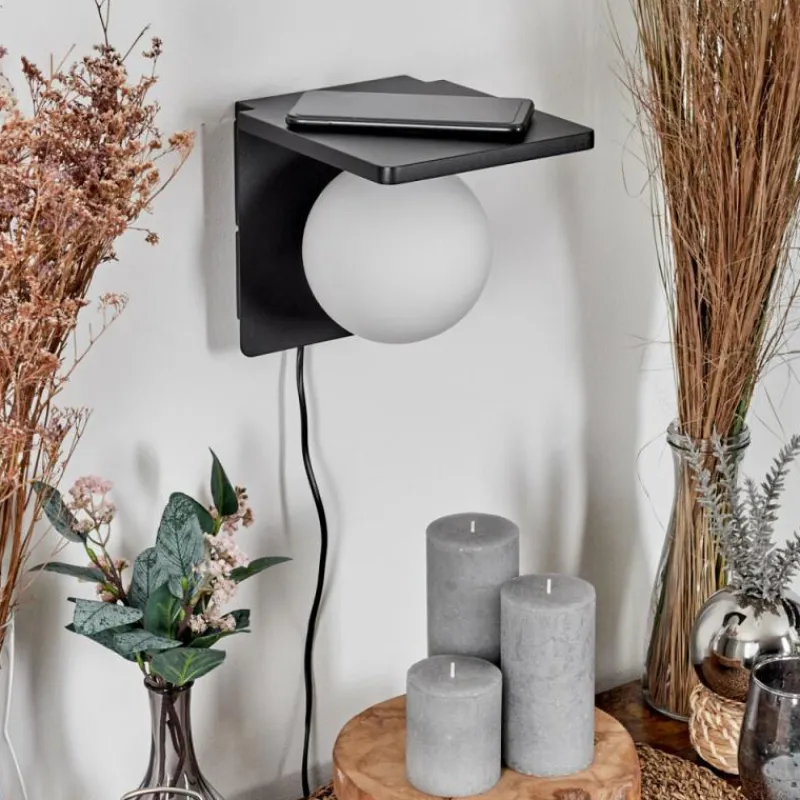 hofstein Applique murale Diamoukope Noir, 1 lumière