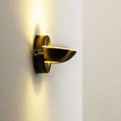 hofstein Applique murale Dominical LED Laiton, 2 lumières