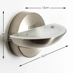 hofstein Applique murale Dominical LED Nickel mat, 2 lumières