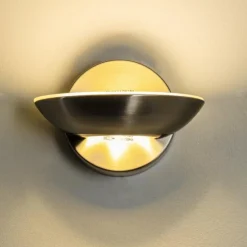 hofstein Applique murale Dominical LED Nickel mat, 2 lumières