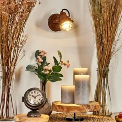 hofstein Applique murale Drobak Rouille, 1 lumière