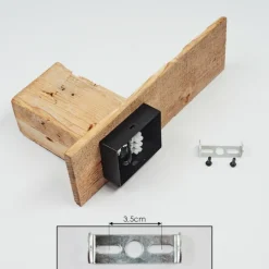 Lampes Vintages & Rétros-hofstein Applique murale Edna Bois clair, Noir, 1 lumière