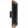 Luminaires Eglo Applique murale Eglo AGOLADA LED Cuivre, Noir, 2 lumières