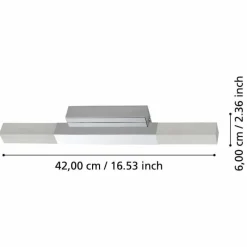 Luminaires Eglo Applique murale Eglo ALCUDIA LED Chrome, 2 lumières* Éclairage Led