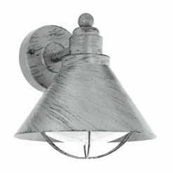 Luminaires Rustiques-Luminaires Eglo Applique murale Eglo BARROSELA Brun foncé, Argenté, 1 lumière