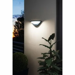 Luminaires Eglo Applique murale Eglo BELCREDA LED Anthracite, 1 lumière, Détecteur de mouvement