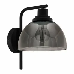 Suspension Verre Fumé-Luminaires Eglo Applique murale EGLO BELESER Noir, 1 lumière