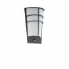 Luminaires Eglo Applique murale Eglo BREGANZO 1 LED Anthracite, 2 lumières, Détecteur de mouvement