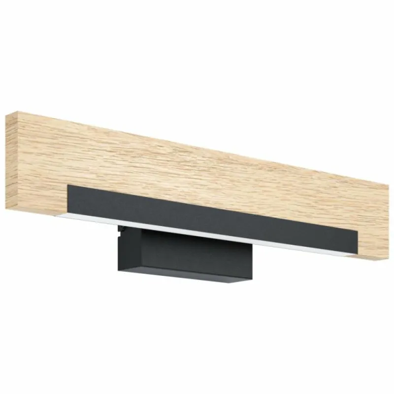 Lampes En Bois-Luminaires Eglo Applique murale Eglo CAMACHO LED Brun, Noir, 1 lumière