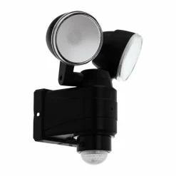 Luminaires Eglo Applique murale EGLO CASABAS LED Noir, 2 lumières, Détecteur de mouvement