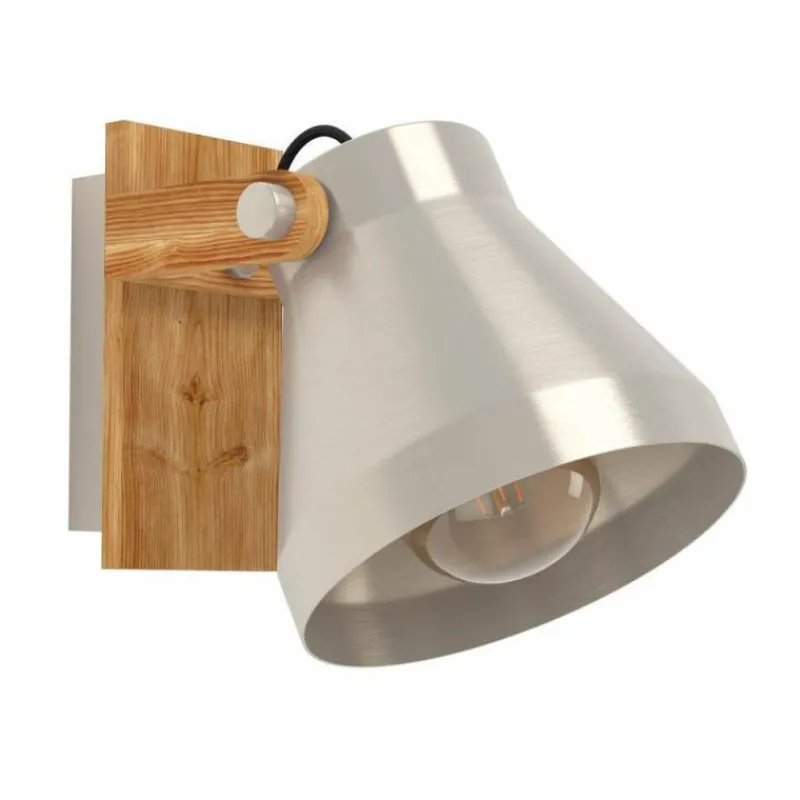 Lampes En Bois-Luminaires Eglo Applique murale Eglo CAWTON Écru, 1 lumière