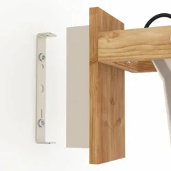 Lampes En Bois-Luminaires Eglo Applique murale Eglo CAWTON Écru, 1 lumière