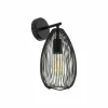 Lampes Vintages & Rétros-Luminaires Eglo Applique murale Eglo CLEVEDON Noir, 1 lumière