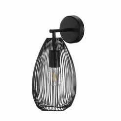 Lampes Vintages & Rétros-Luminaires Eglo Applique murale Eglo CLEVEDON Noir, 1 lumière