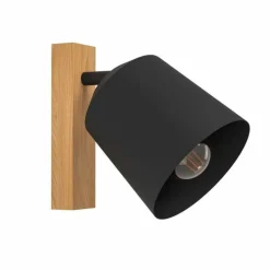 Lampes En Bois-Luminaires Eglo Applique murale Eglo COTORRO Brun, Noir, 1 lumière
