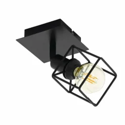 Lampes Industrielles-Luminaires Eglo Applique murale Eglo ELDRICK Noir, 1 lumière