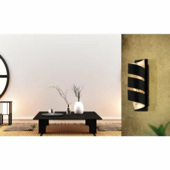 Lampes Dorées-Luminaires Eglo Applique murale Eglo ELIZONDO Or, Noir, 1 lumière