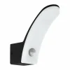 Luminaires Eglo Applique murale EGLO FIUMICINO LED Noir, 1 lumière, Détecteur de mouvement