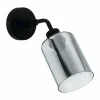 Suspension Verre Fumé-Luminaires Eglo Applique murale Eglo FORESTBURG Noir, 1 lumière