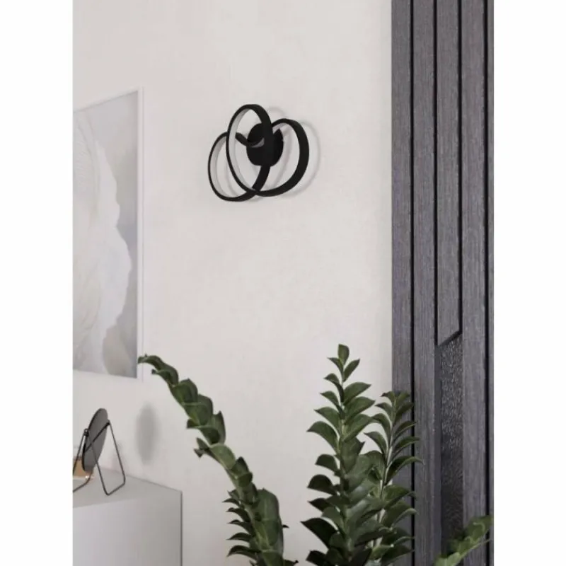 Luminaires Eglo Applique murale Eglo GIANELLA LED Noir, 1 lumière* Éclairage Led