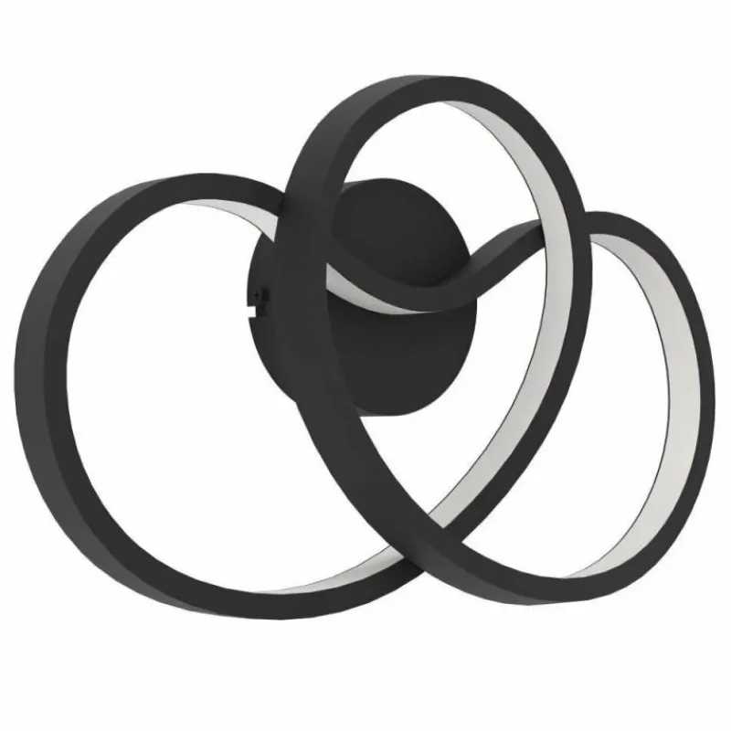 Luminaires Eglo Applique murale Eglo GIANELLA LED Noir, 1 lumière* Éclairage Led