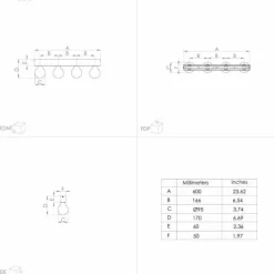 Luminaires Eglo Applique murale Eglo GUANAL Chrome, 4 lumières* Appliques