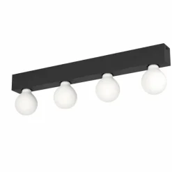 Luminaires Eglo Applique murale Eglo GUANAL Noir, 4 lumières* Appliques