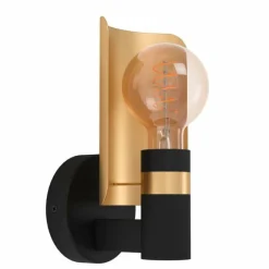 Luminaires Eglo Applique murale Eglo HAYES Laiton, Noir, 1 lumière* Appliques