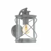Luminaires Rustiques-Luminaires Eglo Applique murale Eglo HILBURN 1 Brun foncé, Argenté, 1 lumière