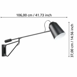 Luminaires Eglo Applique murale Eglo LORETO Noir, Blanc, 1 lumière* Appliques