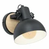 Lampes Industrielles-Luminaires Eglo Applique murale EGLO LUBENHAM Brun, Noir, 1 lumière