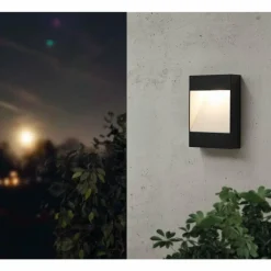 Luminaires Eglo Applique murale EGLO MANFRIA LED Anthracite, Blanc, 1 lumière