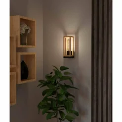 Lampes En Bois-Luminaires Eglo Applique murale Eglo NAFFERTON Écru, Noir, 1 lumière