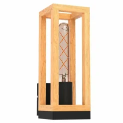 Lampes En Bois-Luminaires Eglo Applique murale Eglo NAFFERTON Écru, Noir, 1 lumière