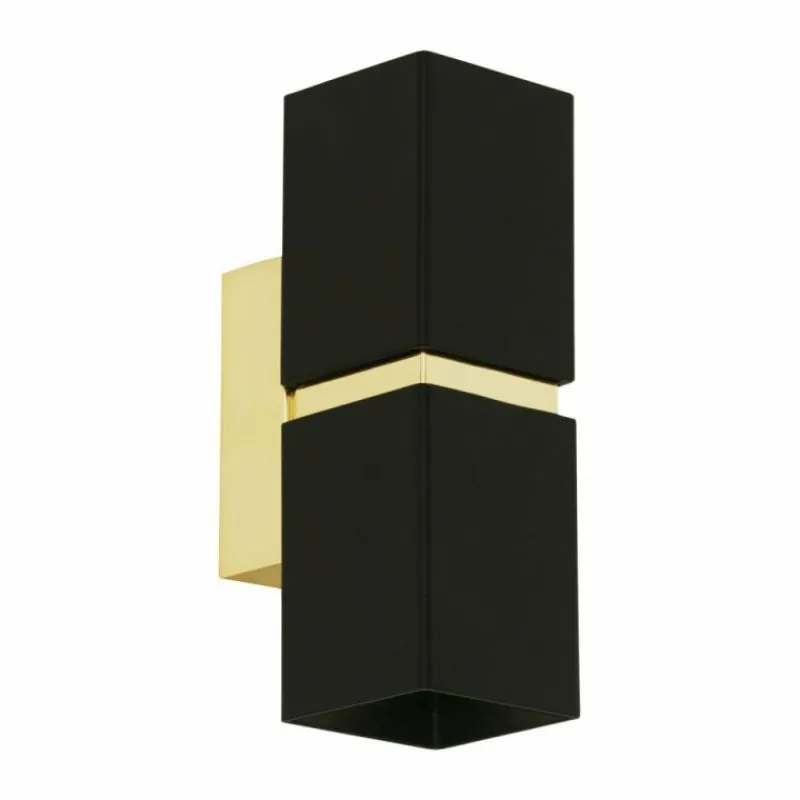 Lampes Dorées-Luminaires Eglo Applique murale Eglo PASSA LED Or, Noir, 2 lumières