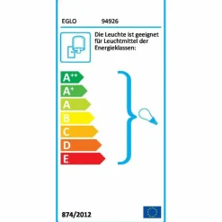 Lampes En Tissu-Luminaires Eglo Applique murale Eglo PASTERI Nickel mat, 1 lumière
