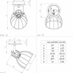 Lampes Industrielles-Luminaires Eglo Applique murale Eglo SAMBATELLO Laiton, Noir, 1 lumière