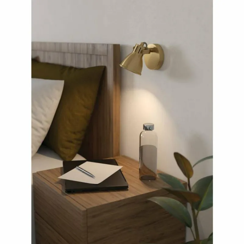 Lampes Dorées-Luminaires Eglo Applique murale Eglo SERAS LED Or, Laiton, 1 lumière