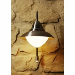 Luminaires Eglo Applique murale Eglo SIDNEY Acier inoxydable, Détecteur de mouvement