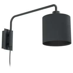Lampes En Tissu-Luminaires Eglo Applique murale Eglo STAITI Noir, 1 lumière