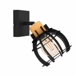 Lampes En Bois-Luminaires Eglo Applique murale Eglo STILLINGTON Écru, Noir, 1 lumière