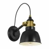 Lampes Vintages & Rétros-Luminaires Eglo Applique murale Eglo THORNFORD Bruni, Noir, 1 lumière