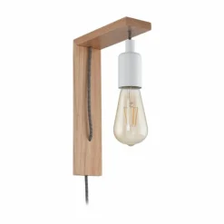 Lampes Vintages & Rétros-Luminaires Eglo Applique murale Eglo TOCOPILLA Brun, Blanc, 1 lumière