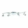 Luminaires Eglo Applique murale Eglo Vallida-Sd LED Chrome, Blanc, 5 lumières