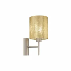 Lampes En Tissu-Luminaires Eglo Applique murale Eglo VISERBELLA Nickel mat, 1 lumière