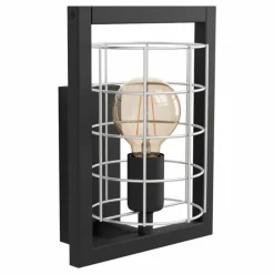 Lampes Industrielles-Luminaires Eglo Applique murale Eglo-Leuchten JUBILY Noir, 1 lumière